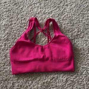 NVGTN Ribbed Fuchsia Sports Bra